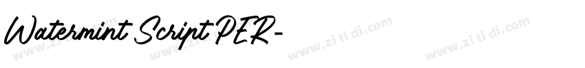 Watermint Script PER字体转换